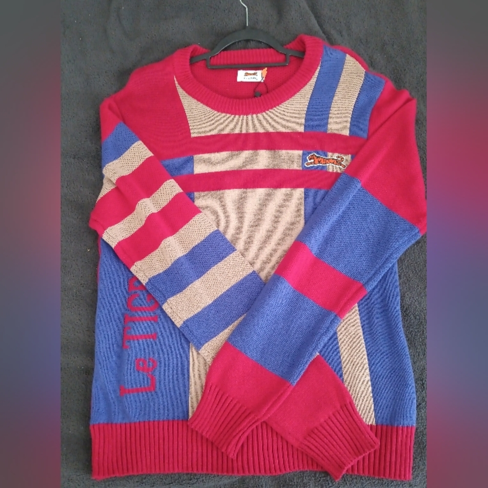 Le Tigre Crewneck Sweater Red and Blue